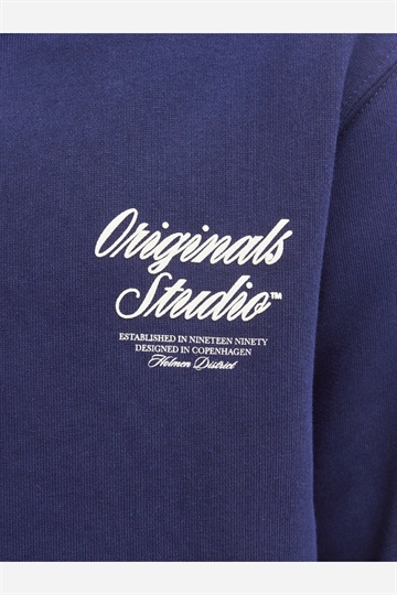 Jack & Jones JORNORREBRO TYPO BACK SWEAT HOOD SN - Ocean Cavern